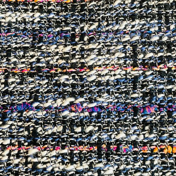 Emerson Rose Purple & Black Multicolor Tweed Raw Edge Pencil Skirt Women Sz 6 - Picture 8 of 12